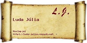 Luda Júlia névjegykártya
