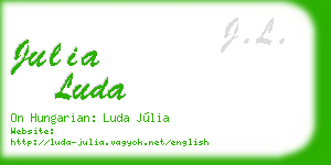 julia luda business card